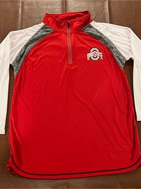 Ohio State Buckeyes Women’s Long Sleeve 1/4 Zip Activewear Top - 2XL